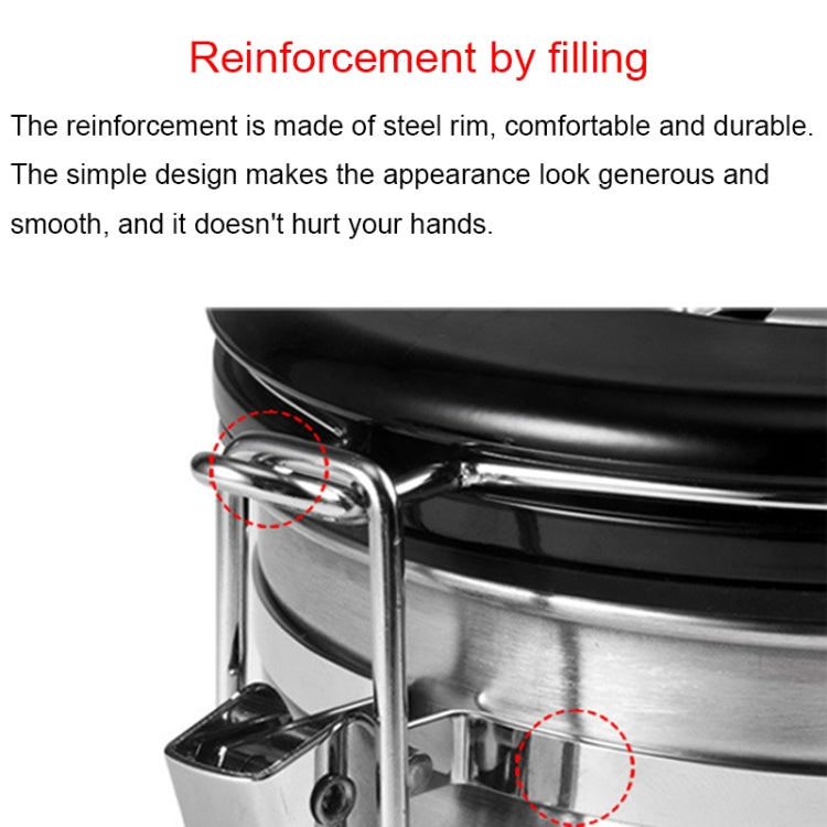 1200ml Stainless Steel Sealed Food Coffee Grounds Bean Storage Container with Built-in CO2 Gas Vent Valve & Calendar (Red) - Coffee Tools by PMC TechLife | Online Shopping South Africa | PMC TechLife | Buy Now Pay Later Mobicred