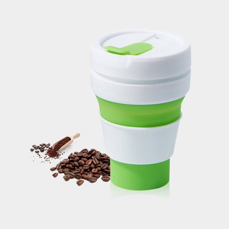 350ml Outdoor Pocket-Sized Coffee Tea Collapsible Travel Mug Silicone Cup with Lid (Green) - free shipping - PMC TechLife - Order now!