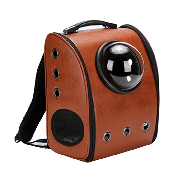 Space Capsule Carrier Breathable Pet Backpack Travel Portable Pet Bag for Cat / Dog and Other Pets, Size:32*29*42cm(Brown) - Pet Storages & Bags by PMc TechLife | Online Shopping South Africa | PMc TechLife | Buy Now Pay Later Mobicred