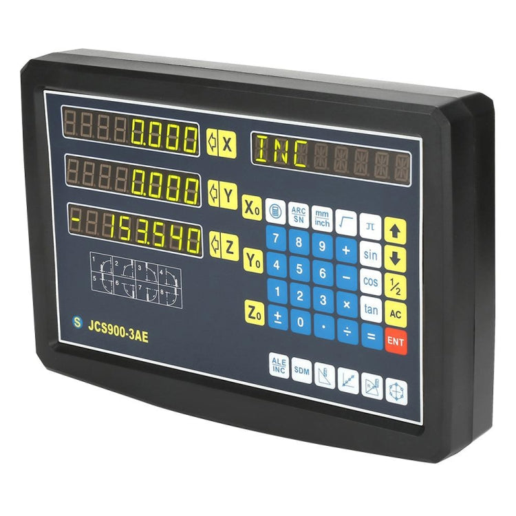 JCS900-3AE Three Axes Digital Readout Display Milling Lathe Machine, EU Plug - Digital Multimeter by PMC TechLife | Online Shopping South Africa | PMC TechLife