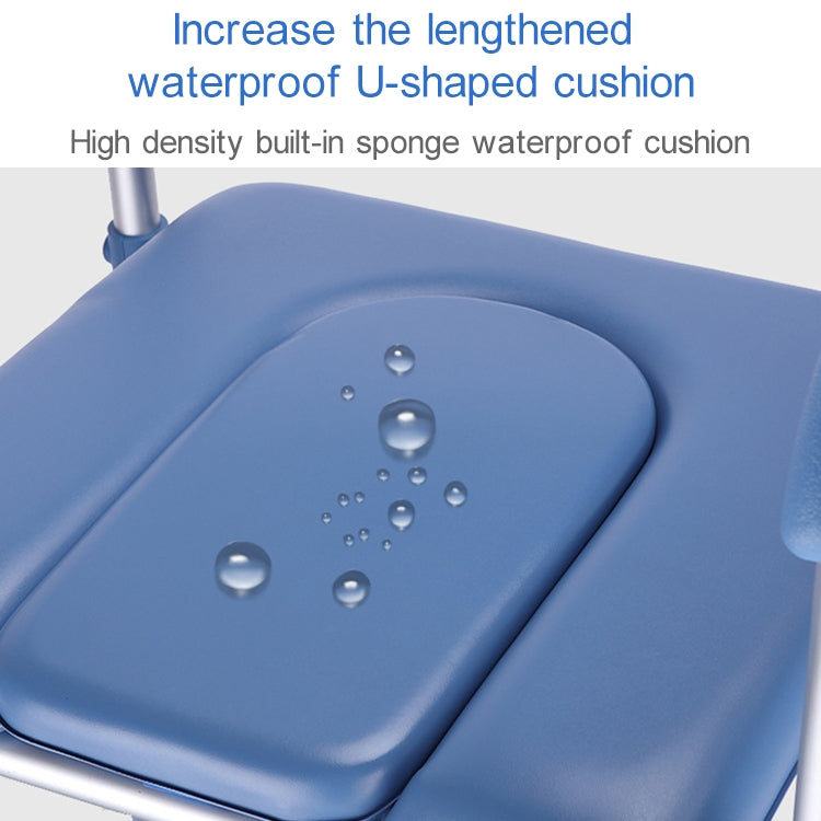 Elderly Toilet Seat Aluminum Alloy Wheelchair Pregnant Women Shower Chair with Wheels - free shipping - PMC TechLife - Order now!