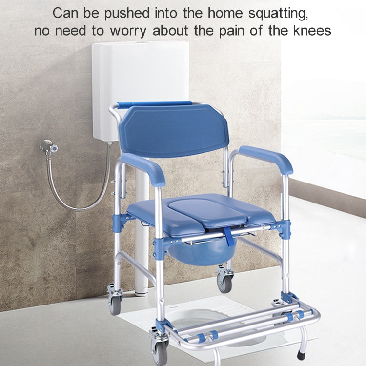 Elderly Toilet Seat Aluminum Alloy Wheelchair Pregnant Women Shower Chair with Wheels - free shipping - PMC TechLife - Order now!