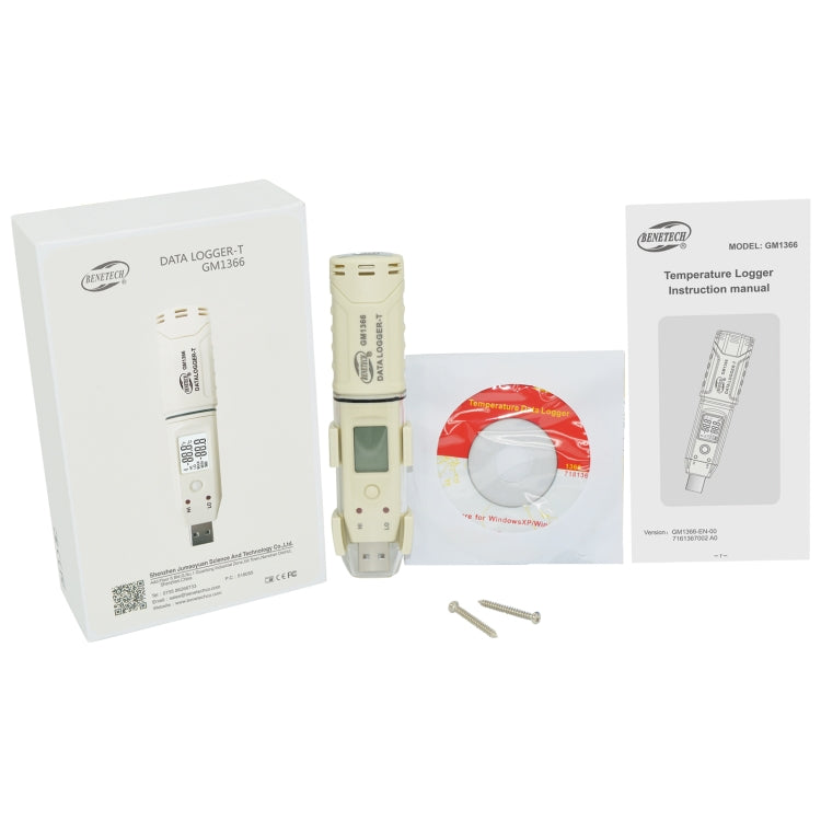 BENETECH GM1366 USB Digital Temperature and Humidity Recorder Meter with Alarm - free shipping - PMC Jewellery - Order now!