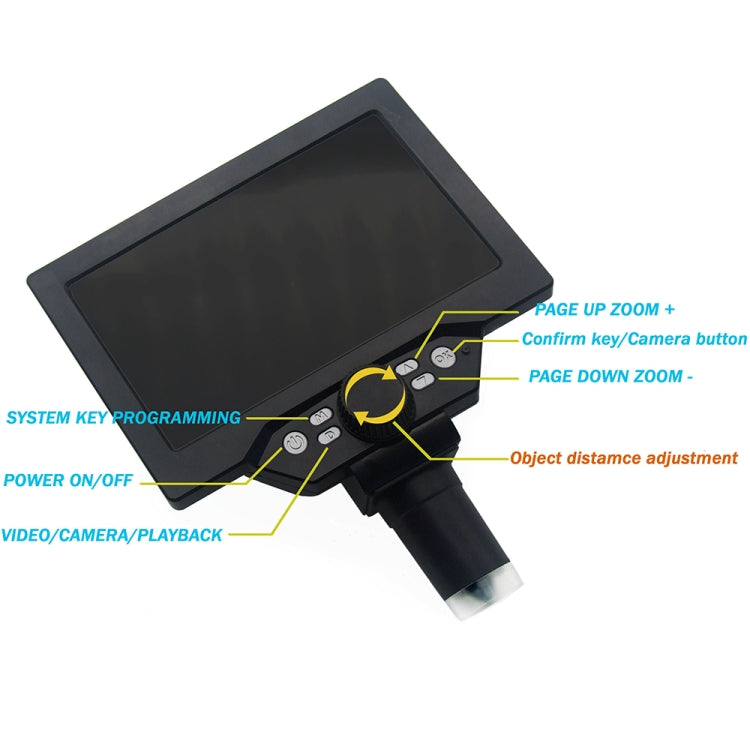 G1200 7 inch LCD Screen 1200X Portable Electronic Digital Desktop Stand Microscope, UK Plug - free shipping - PMC Jewellery - Order now!