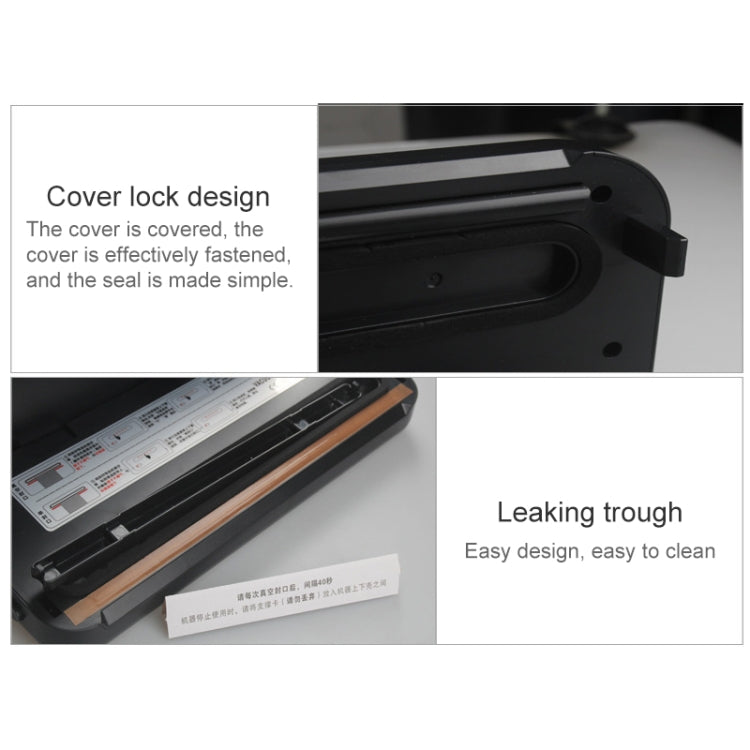 Household Commercial Food Vacuum Plastic Packaging Machine Sealer Closer Machine, EU Plug (Black) - Preservation Supplies by PMc TechLife | Online Shopping South Africa | PMc TechLife | Buy Now Pay Later Mobicred