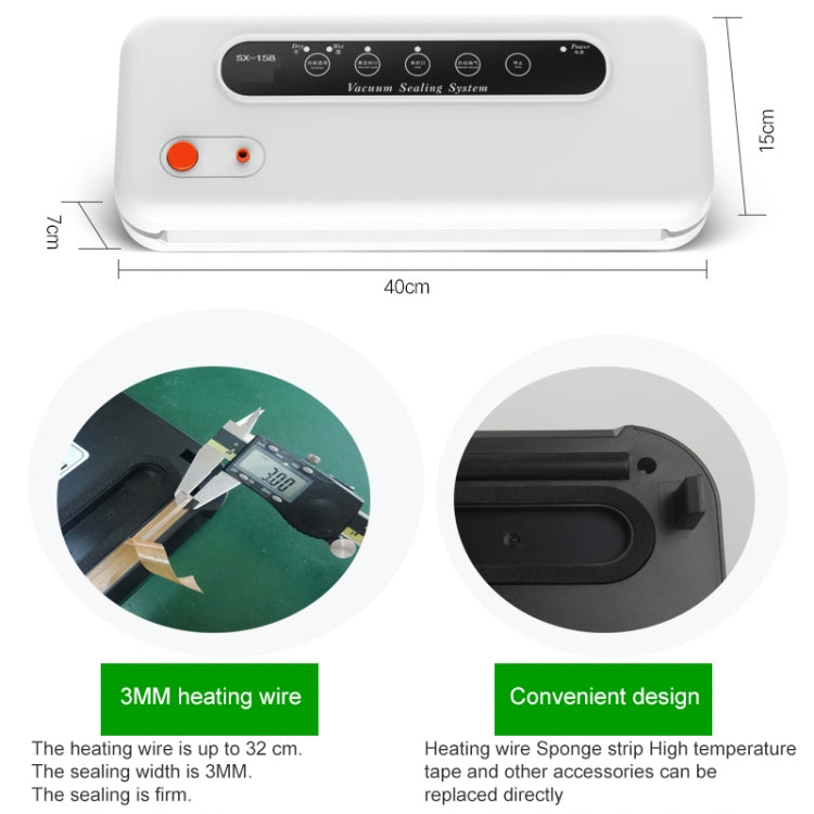 Household Commercial Food Vacuum Plastic Packaging Machine Sealer Closer Machine, UK Plug(Black) - Preservation Supplies by PMc TechLife | Online Shopping South Africa | PMc TechLife | Buy Now Pay Later Mobicred