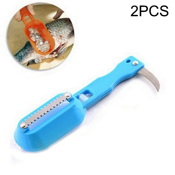 2 PCS Kitchen Essential Fish Scraper Fish Scale Planing Knife with Cover (Blue) - Gadgets by PMC TechLife | Online Shopping South Africa | PMC TechLife | Buy Now Pay Later Mobicred