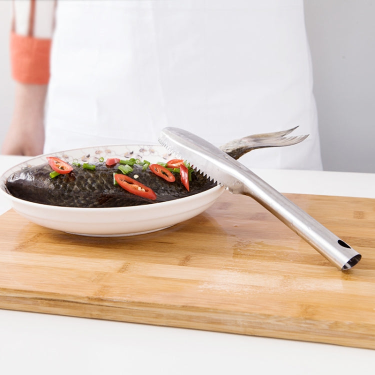 Kitchen Essential Stainless Steel Bidirectional Sawtooth Fish Scraper Fish Scale Planing Knife - Gadgets by PMC TechLife | Online Shopping South Africa | PMC TechLife | Buy Now Pay Later Mobicred
