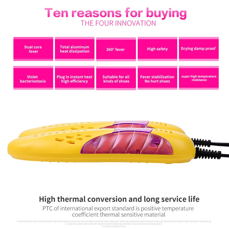 Multifunctional Household Cartoon Dehumidification Deodorization Shoe Warmer Dryer with Lighting, US Plug(Yellow) - Dryers & Accessories by PMC TechLife | Online Shopping South Africa | PMC TechLife | Buy Now Pay Later Mobicred