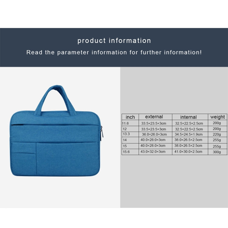 Universal Multiple Pockets Wearable Oxford Cloth Soft Portable Leisurely Handle Laptop Tablet Bag, For 14 inch and Below Macbook, Samsung, Lenovo, Sony, DELL Alienware, CHUWI, ASUS, HP (navy) - 15 inch by PMC TechLife | Online Shopping South Africa | PMC TechLife | Buy Now Pay Later Mobicred