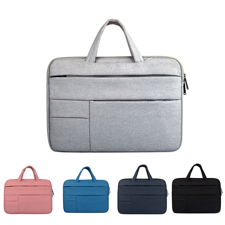Universal Multiple Pockets Wearable Oxford Cloth Soft Portable Leisurely Handle Laptop Tablet Bag, For 14 inch and Below Macbook, Samsung, Lenovo, Sony, DELL Alienware, CHUWI, ASUS, HP (Grey) - 15 inch by PMC TechLife | Online Shopping South Africa | PMC TechLife | Buy Now Pay Later Mobicred