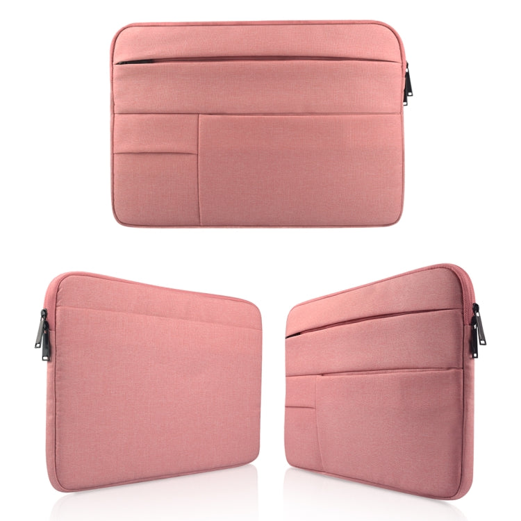 Universal Multiple Pockets Wearable Oxford Cloth Soft Portable Leisurely Laptop Tablet Bag, For 13.3 inch and Below Macbook, Samsung, Lenovo, Sony, DELL Alienware, CHUWI, ASUS, HP (Pink) - 13.3 inch by PMC TechLife | Online Shopping South Africa | PMC TechLife | Buy Now Pay Later Mobicred