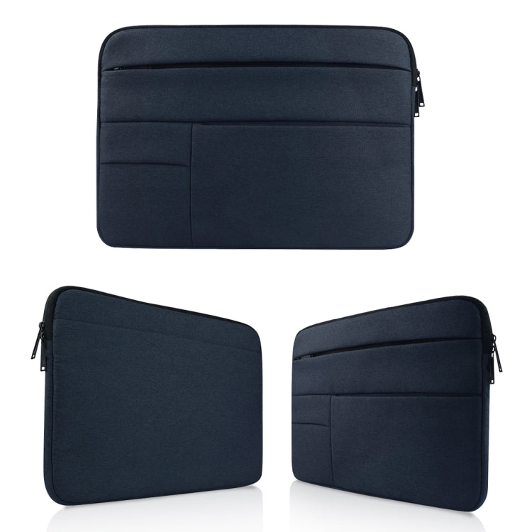 Universal Multiple Pockets Wearable Oxford Cloth Soft Portable Leisurely Laptop Tablet Bag, For 14 inch and Below Macbook, Samsung, Lenovo, Sony, DELL Alienware, CHUWI, ASUS, HP(navy) - 15 inch by PMC TechLife | Online Shopping South Africa | PMC TechLife | Buy Now Pay Later Mobicred