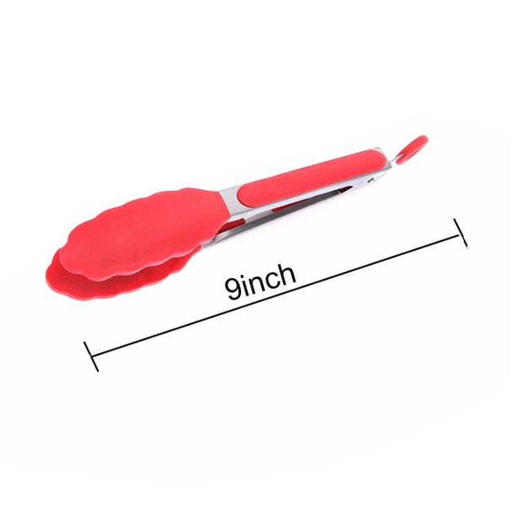 9 inch Silicone Non-slip Food Bread Barbecue BBQ Clip Tongs Kitchen Tools(Red) - Food Clips & Clips by PMC TechLife | Online Shopping South Africa | PMC TechLife | Buy Now Pay Later Mobicred