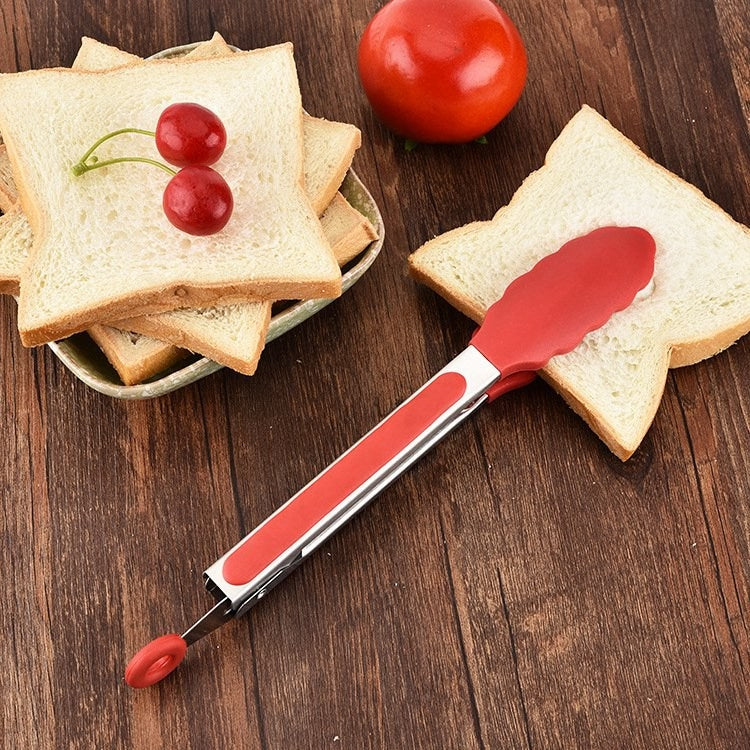 12 inch Silicone Non-slip Food Bread Barbecue BBQ Clip Tongs Kitchen Tools(Red) - Food Clips & Clips by PMC TechLife | Online Shopping South Africa | PMC TechLife | Buy Now Pay Later Mobicred