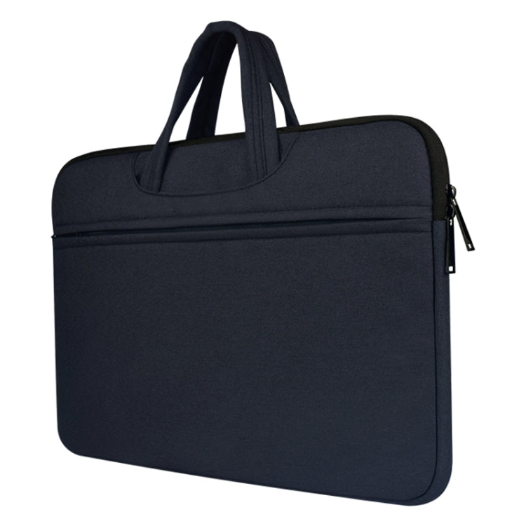 Breathable Wear-resistant Shoulder Handheld Zipper Laptop Bag, For 12 inch and Below Macbook, Samsung, Lenovo, Sony, DELL Alienware, CHUWI, ASUS, HP(Navy Blue) - 12.1 inch by PMC Jewellery | Online Shopping South Africa | PMC Jewellery | Buy Now Pay Later Mobicred
