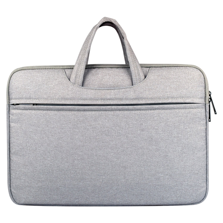 Breathable Wear-resistant Shoulder Handheld Zipper Laptop Bag, For 13.3 inch and Below Macbook, Samsung, Lenovo, Sony, DELL Alienware, CHUWI, ASUS, HP (Grey) - 13.3 inch by PMC Jewellery | Online Shopping South Africa | PMC Jewellery | Buy Now Pay Later Mobicred