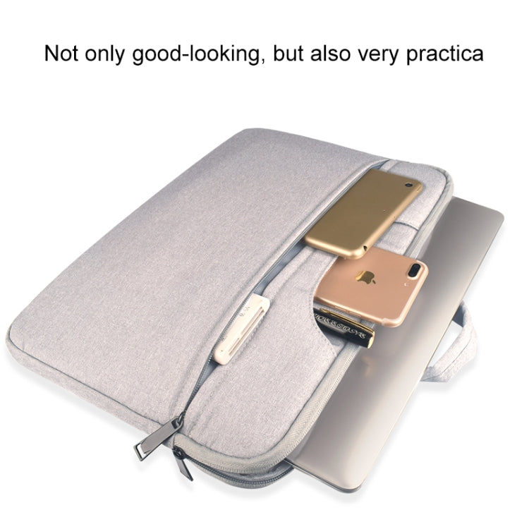 Breathable Wear-resistant Shoulder Handheld Zipper Laptop Bag, For 14 inch and Below Macbook, Samsung, Lenovo, Sony, DELL Alienware, CHUWI, ASUS, HP (Black) - free shipping - PMC Jewellery - Order now!