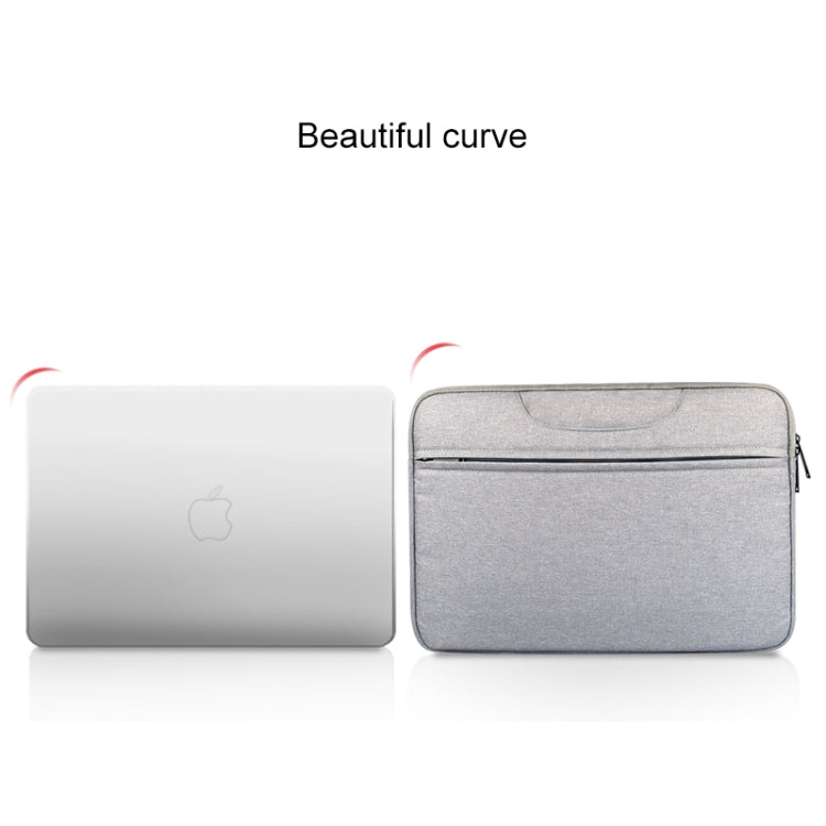Breathable Wear-resistant Shoulder Handheld Zipper Laptop Bag, For 14 inch and Below Macbook, Samsung, Lenovo, Sony, DELL Alienware, CHUWI, ASUS, HP (Black) - free shipping - PMC Jewellery - Order now!