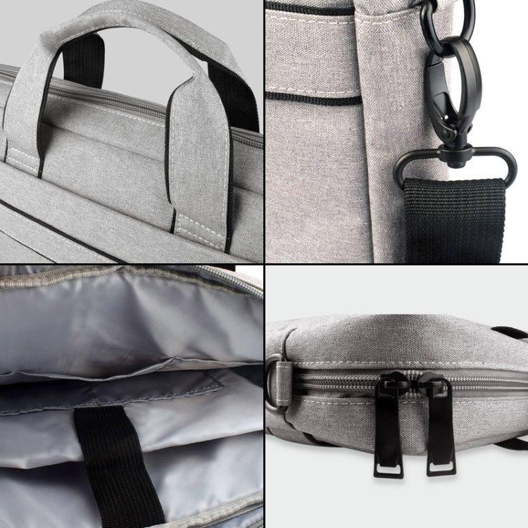 Breathable Wear-resistant Thin and Light Fashion Shoulder Handheld Zipper Laptop Bag with Shoulder Strap, For 13.3 inch and Below Macbook, Samsung, Lenovo, Sony, DELL Alienware, CHUWI, ASUS, HP(Navy Blue) - 13.3 inch by PMC Jewellery | Online Shopping South Africa | PMC Jewellery | Buy Now Pay Later Mobicred