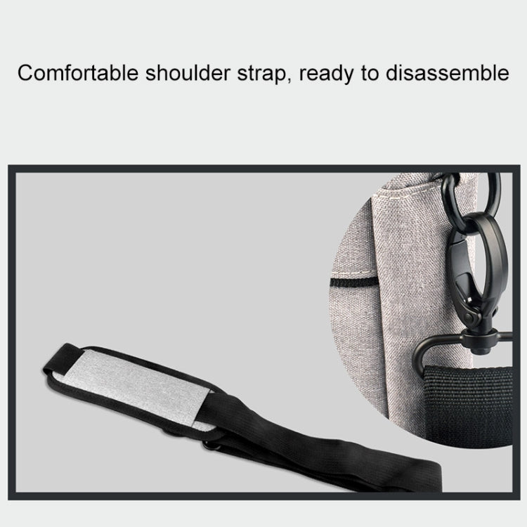 Breathable Wear-resistant Thin and Light Fashion Shoulder Handheld Zipper Laptop Bag with Shoulder Strap, For 13.3 inch and Below Macbook, Samsung, Lenovo, Sony, DELL Alienware, CHUWI, ASUS, HP(Navy Blue) - 13.3 inch by PMC Jewellery | Online Shopping South Africa | PMC Jewellery | Buy Now Pay Later Mobicred