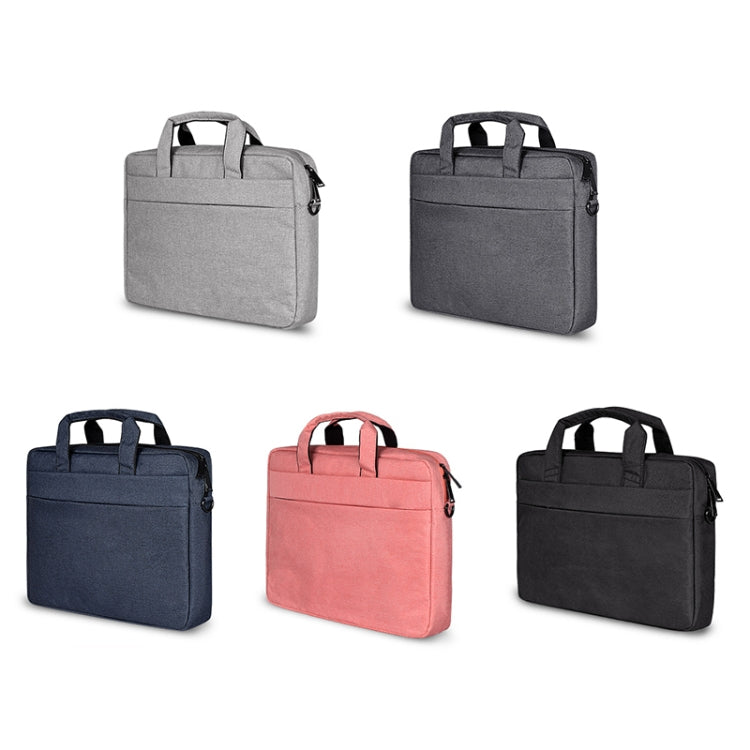 Breathable Wear-resistant Thin and Light Fashion Shoulder Handheld Zipper Laptop Bag with Shoulder Strap, For 14.0 inch and Below Macbook, Samsung, Lenovo, Sony, DELL Alienware, CHUWI, ASUS, HP(Dark Grey) - 14.1 inch by PMC Jewellery | Online Shopping South Africa | PMC Jewellery | Buy Now Pay Later Mobicred