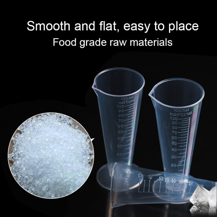 10 PCS 100ml Food Grade PP Plastic Flask Digital Cone Measuring Cup Cylinder Scale Measure Glass Lab Laboratory Tools(Transparent) - Gadgets by PMC TechLife | Online Shopping South Africa | PMC TechLife | Buy Now Pay Later Mobicred