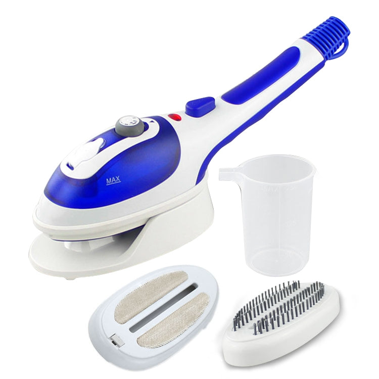 Multifunction Household Handheld Steamer Travel Portable Hand - Held Steam Hanging Hot Machine Ceramic Bottom with Flannelette Brush & Hair Brush & Measuring Cup,US Plug(Blue) - free shipping - PMC TechLife - Order now!