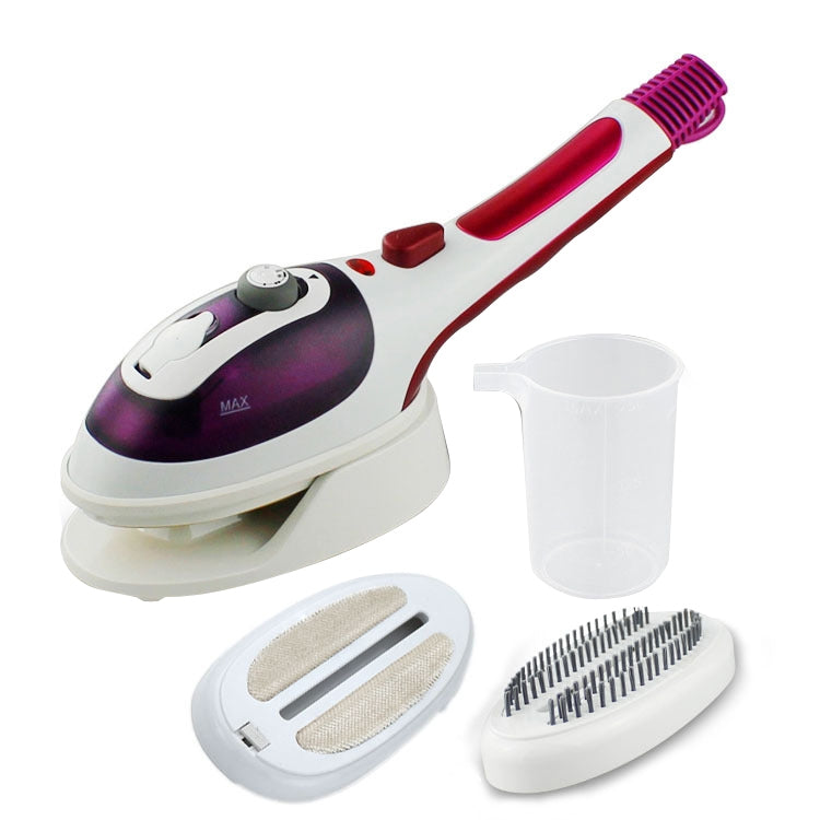 Multifunction Household Handheld Steamer Travel Portable Hand - Held Steam Hanging Hot Machine Ceramic Bottom with Flannelette Brush & Hair Brush & Measuring Cup,US Plug(Purple) - free shipping - PMC TechLife - Order now!