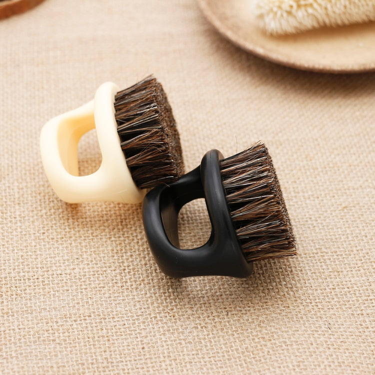 Men Ring Design Portable Boar Brush Black ABS Haircut Cleaning Shaving Brush(Black) - free shipping - PMC TechLife - Order now!