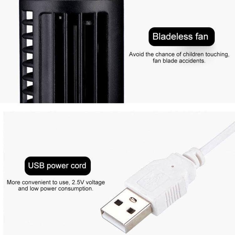 Tower Type USB Electric Fan Leafless Air-conditioning Fan(Black) - Electric Fans by PMC TechLife | Online Shopping South Africa | PMC TechLife