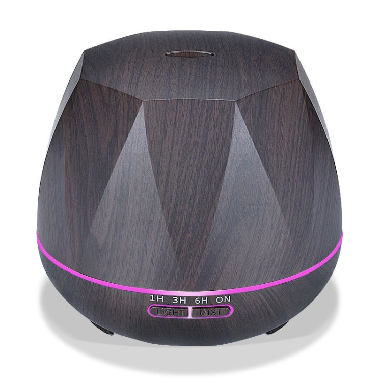 Diamond Wood Grain Remote Control Ultrasonic Humidifier Aromatherapy Machine Automatic Alcohol Sprayer with LED Lights, Capacity: 400mL, AU Plug (Dark Wood Color) - free shipping - PMC TechLife - Order now!