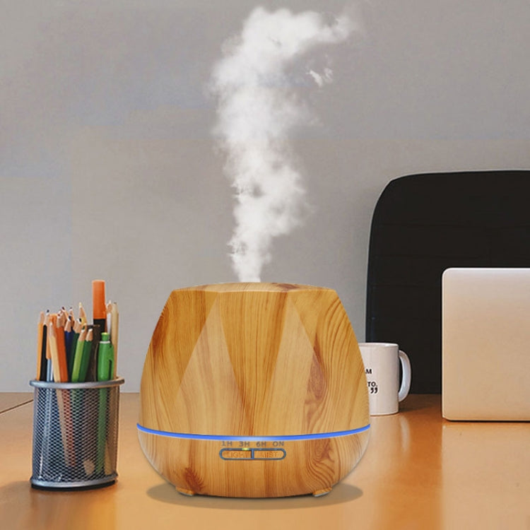 Diamond Wood Grain Remote Control Ultrasonic Humidifier Aromatherapy Machine Automatic Alcohol Sprayer with LED Lights, Capacity: 400mL, AU Plug (Light Wood Color) - free shipping - PMC TechLife - Order now!