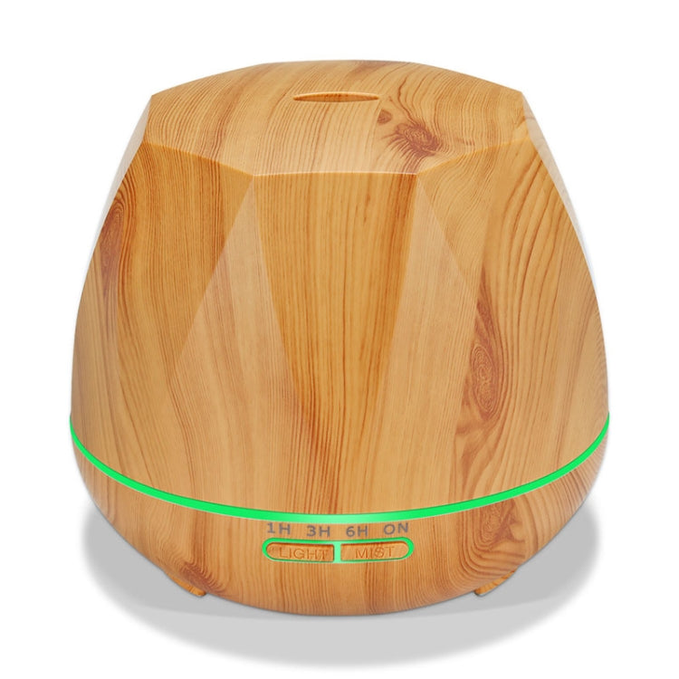 Diamond Wood Grain Remote Control Ultrasonic Humidifier Aromatherapy Machine Automatic Alcohol Sprayer with LED Lights, Capacity: 400mL, US Plug (Light Wood Color) - free shipping - PMC TechLife - Order now!