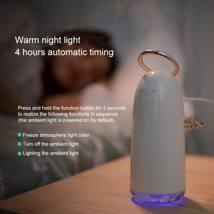 TSHM0 Mini Angel Atomizing Humidifier with Colorful Night Lights, Water Tank Capacity: 230mL(Pink) - free shipping - PMC TechLife - Order now!