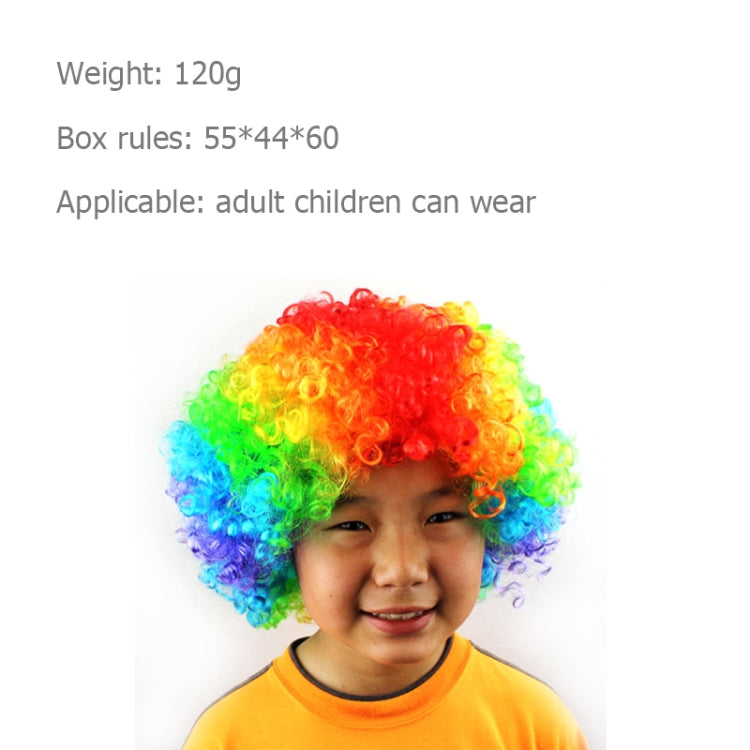 Colorful Wild-Curl Up Crown Party Cosplay Headwear Wavy Short Polyester Yarn Made Wigs For Adult And Child(iridescence) - free shipping - PMC TechLife - Order now!