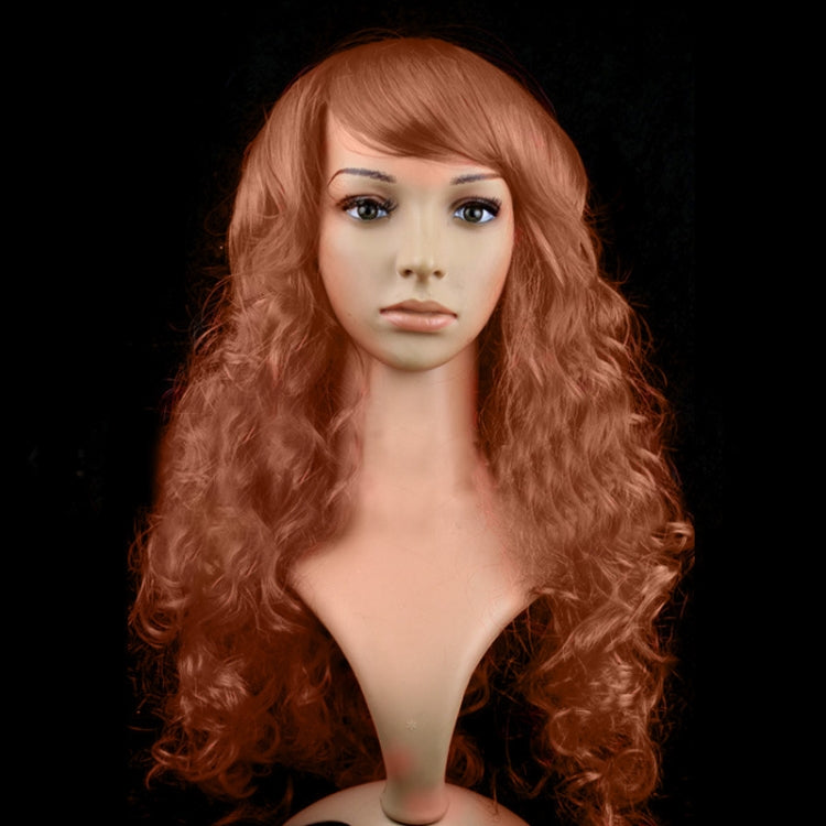 Colorful Wild-Curl Up Party Headwear Wavy Long PET Wigs For Female(Brown) - free shipping - PMC TechLife - Order now!