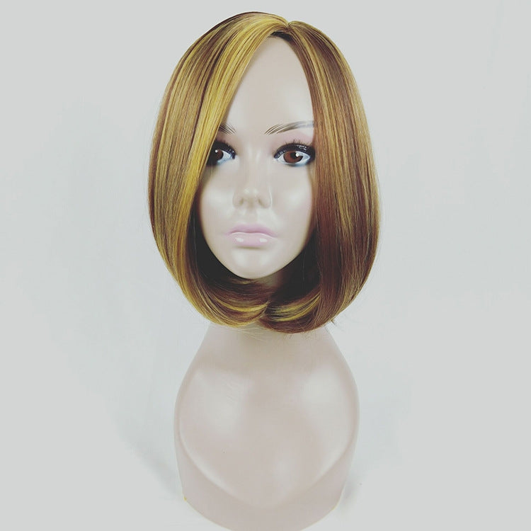 Bob Haircut Wig Headgear for Women (Linen Gold) - free shipping - PMC TechLife - Order now!