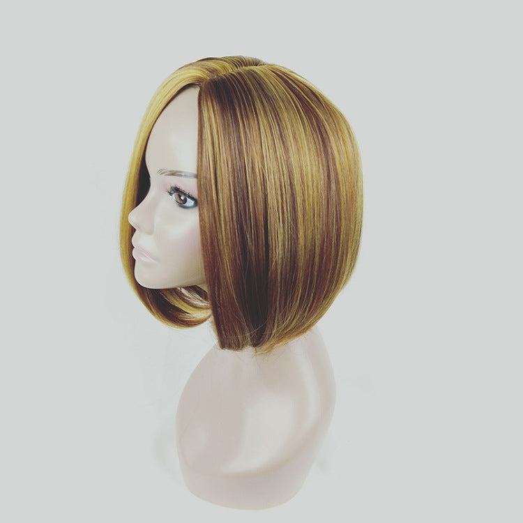 Bob Haircut Wig Headgear for Women (Linen Gold) - free shipping - PMC TechLife - Order now!