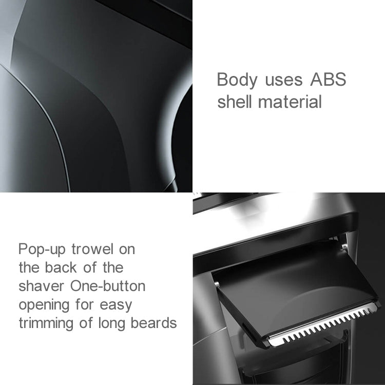 Original Xiaomi ENCHEN Water Proof Triple Rotary Double Ring Blade Shaving Head Electric Rechargeable Shaver For Men(Black) - Electric Shavers by Xiaomi | Online Shopping South Africa | PMC TechLife | Buy Now Pay Later Mobicred
