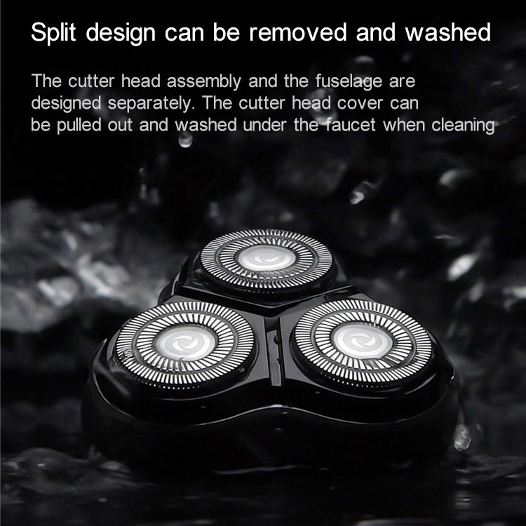 Original Xiaomi ENCHEN Water Proof Triple Rotary Double Ring Blade Shaving Head Electric Rechargeable Shaver For Men(Black) - Electric Shavers by Xiaomi | Online Shopping South Africa | PMC TechLife | Buy Now Pay Later Mobicred