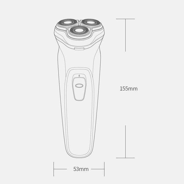 Original Xiaomi ENCHEN Water Proof Triple Rotary Double Ring Blade Shaving Head Electric Rechargeable Shaver For Men(Silver) - free shipping - PMC TechLife - Order now!