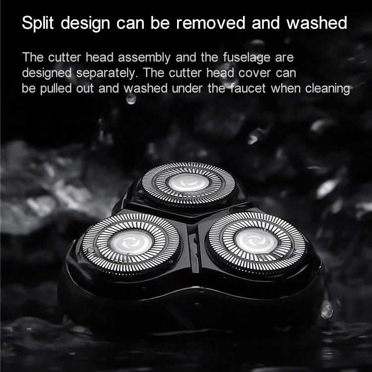 Original Xiaomi ENCHEN Water Proof Triple Rotary Double Ring Blade Shaving Head Electric Rechargeable Shaver For Men(Silver) - free shipping - PMC TechLife - Order now!