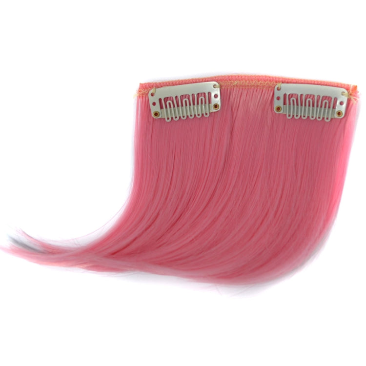 Color Gradient Invisible Seamless Hair Extension Wig Piece Straight Hair Piece Color Bangs Hair Piece(Dark Pink) - free shipping - PMC TechLife - Order now!
