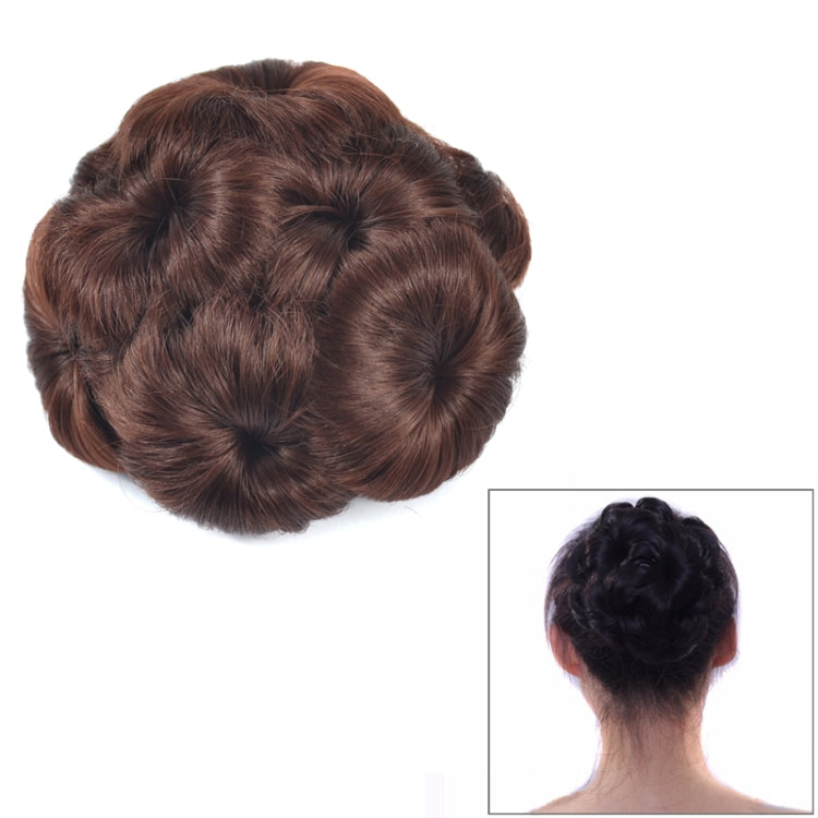 Wig Ball Head Flower Hairpin Hair Bag Wig Headband for Bride(Coffee) - free shipping - PMC TechLife - Order now!