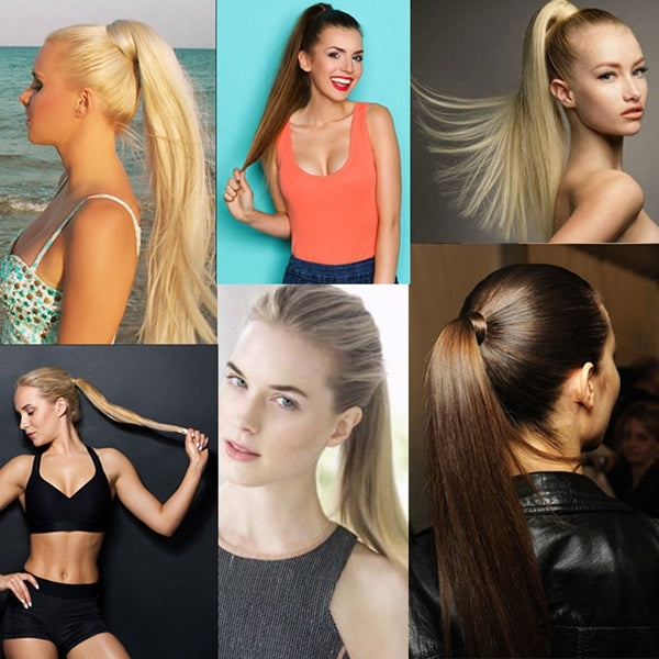613H12# Invisible Seamless Bandage-style  Wig Long Straight Hair Wig Ponytail - free shipping - PMC TechLife - Order now!