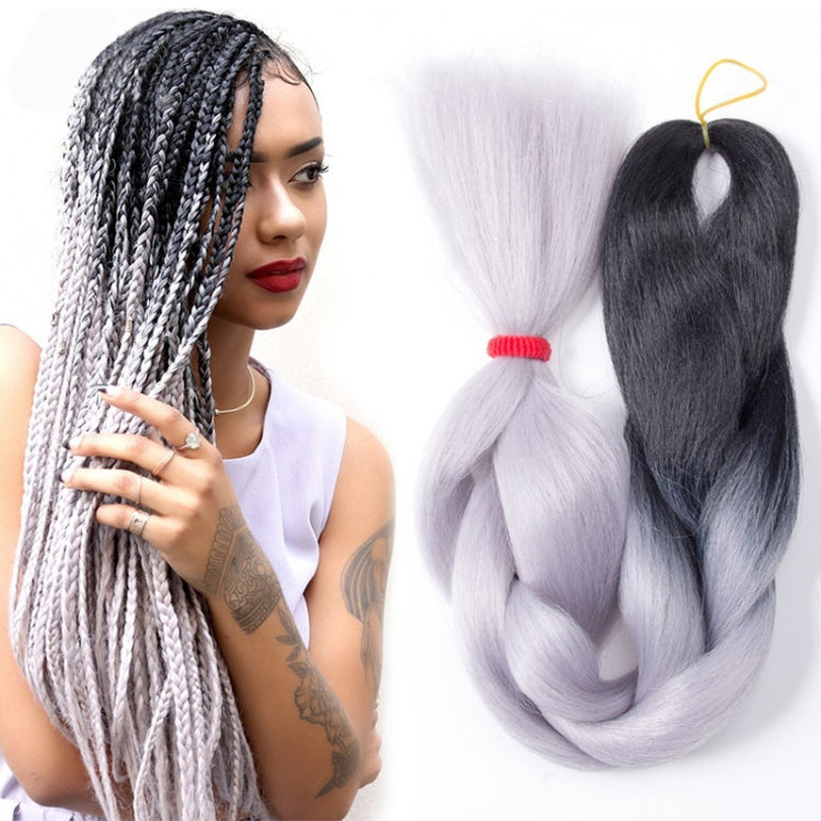 Fashion Color Gradient Individual Braid Wigs Chemical Fiber Big Braids, Length: 60cm(40 Sapphire+Purple Red) - free shipping - PMC TechLife - Order now!