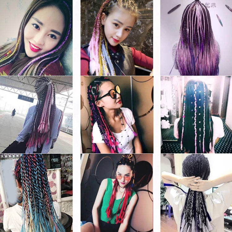 Fashion Color Gradient Individual Braid Wigs Chemical Fiber Big Braids, Length: 60cm(48 Black+Yellow Brown) - free shipping - PMC TechLife - Order now!