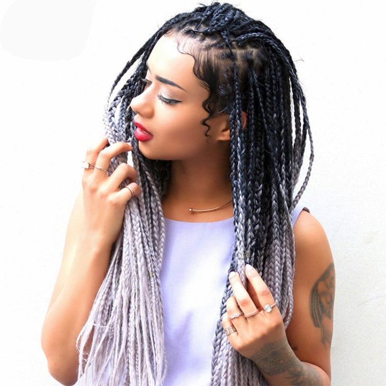 Fashion Color Gradient Individual Braid Wigs Chemical Fiber Big Braids, Length: 60cm(44 Black+Pink+Purple) - free shipping - PMC TechLife - Order now!
