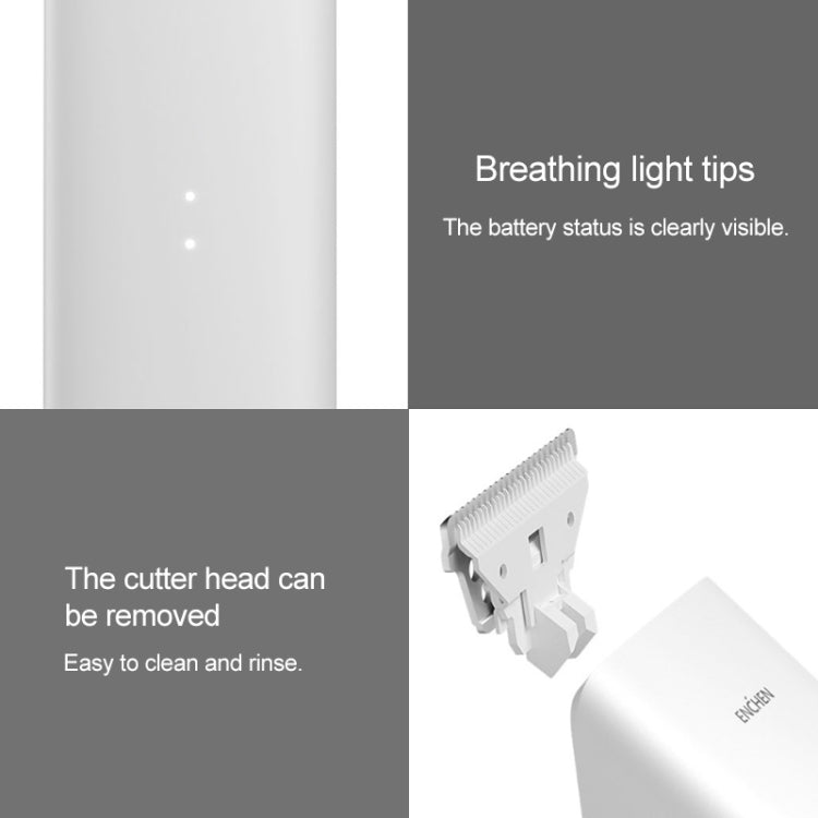 Original Xiaomi Enchen Boost Intelligent Fast Charging Electric Hair Trimmer Haircut Machine (White) - Hair Trimmer by Xiaomi | Online Shopping South Africa | PMC TechLife | Buy Now Pay Later Mobicred